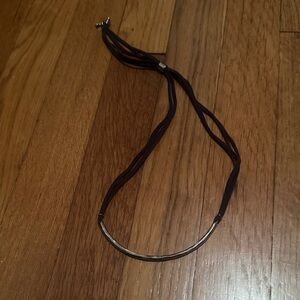 Chloe + Isabel Navy Blue and Silver Adustable Necklace